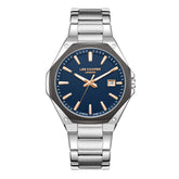 Lee Cooper Men's  Analog Watch Dark Blue Dial With Silver Metal Band, LC08252.690